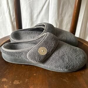 Vionic Womens Size 11 Sadie 361 Gray Slippers Mules Slip On Orthopedic Shoes